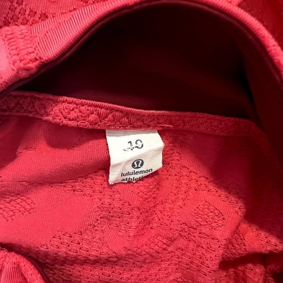 RARE Lululemon Lace Mesh Cycling Hiking Running Full Zip Jersey Pink 10 MINT - Picture 13 of 15